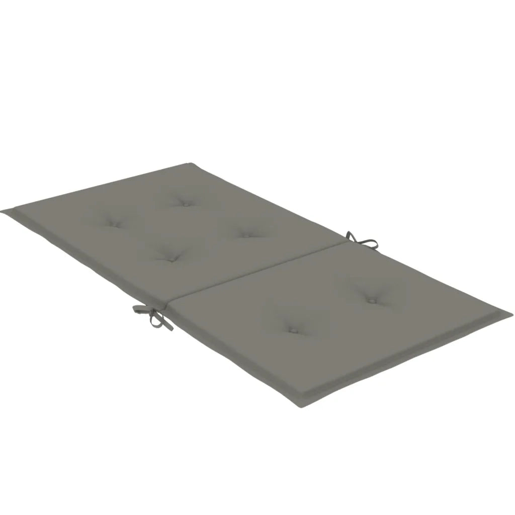 Cuscini Sedia Schiena Bassa 4 pz Grigio MÃ©lange 100x50x4 cm