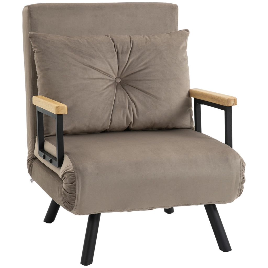 POLTRONA LETTO 63x73x81 cm Grigio chiaro in acciaio