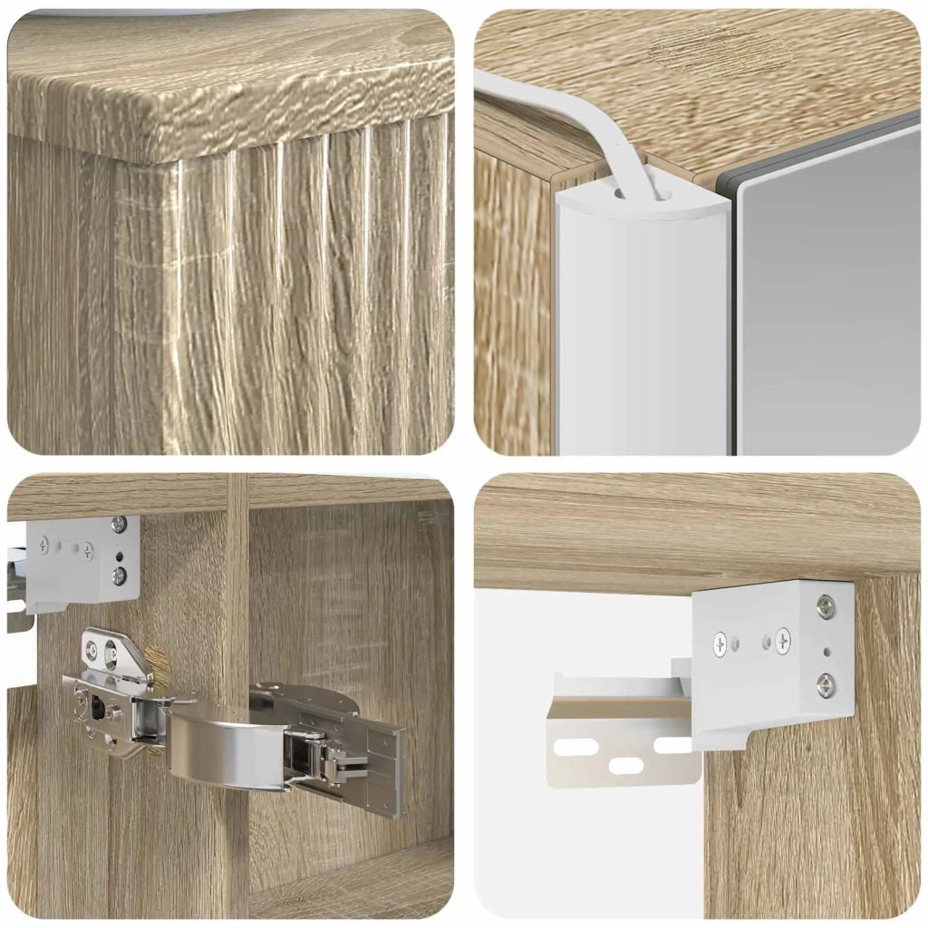 Set di mobili per il bagno 6 pcs Rovere Sonoma 3407185