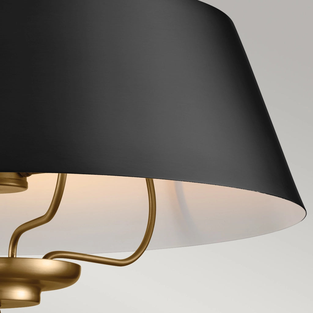 Lampada a sospensione Luella Kichler nero/ottone Ø41 3xE14