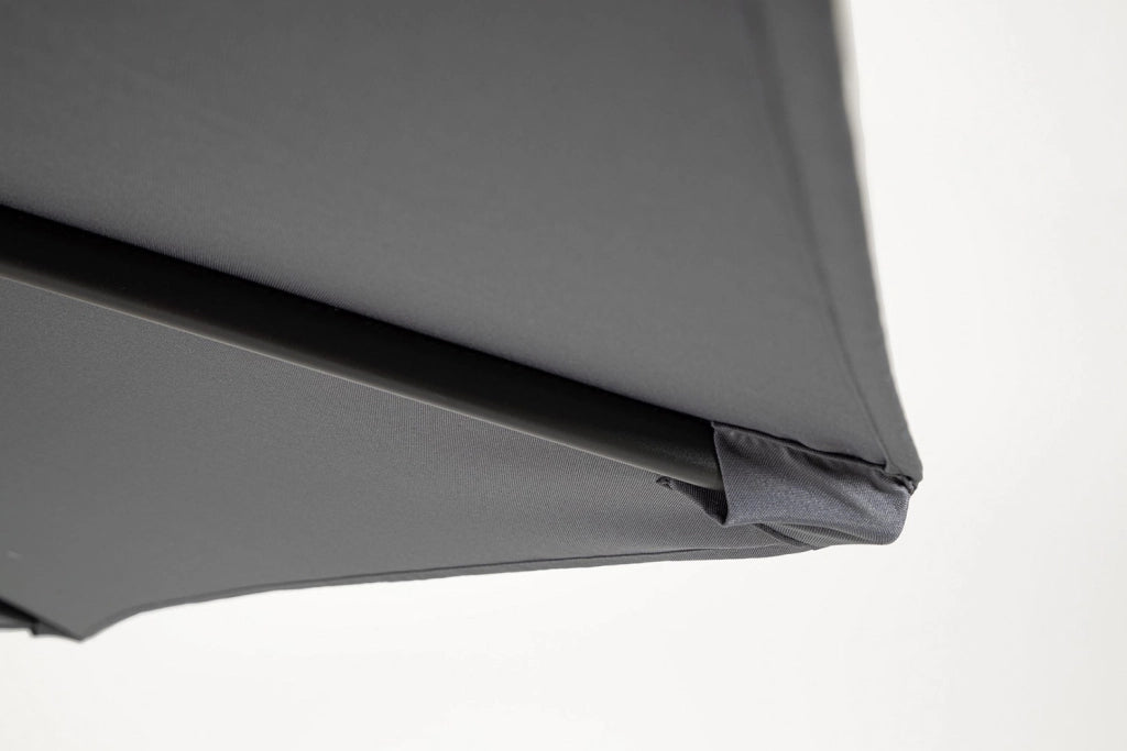 Ombrellone da Giardino 8 Stecche Ø300x242h cm Telo in Poliestere Kalife Grigio Scuro