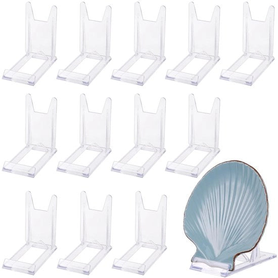 Supporto per Display 12 pezzi - Sostegno Adattabile - Acrylo - Piastra di Supporto Multifunzionale - Per Libri/Foto - Solido e Pratico - Supporto per Libri