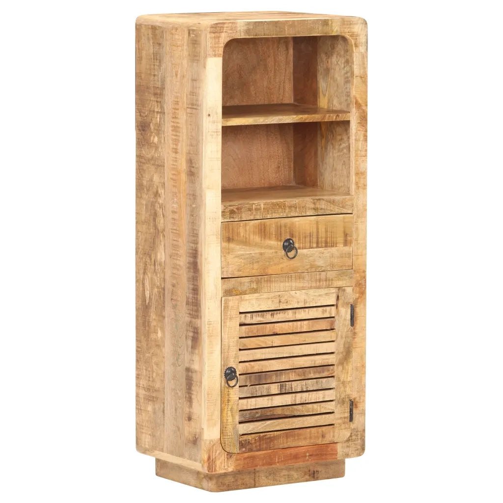 Credenza Alta 45x32x110 cm in Legno Massello di Mango Grezzo 320464