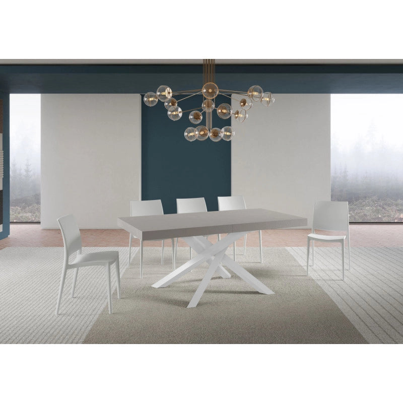 Tavolo allungabile 200/304x90 cm Volantis telaio Bianche - Cashmere