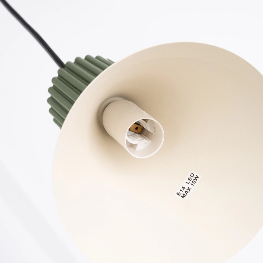 Lampada a sospensione moderna verde/beige E14 Moldea Pure Lume