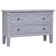 Credenza con 2 Cassetti 90x30x60 cm in Legno Massello di Mogano cod mxl 22884