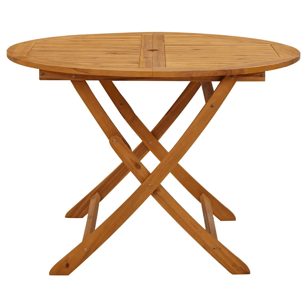 Tavolo da Giardino | Tavolino da esterno Pieghevole 110 cm in Massello d'Acacia