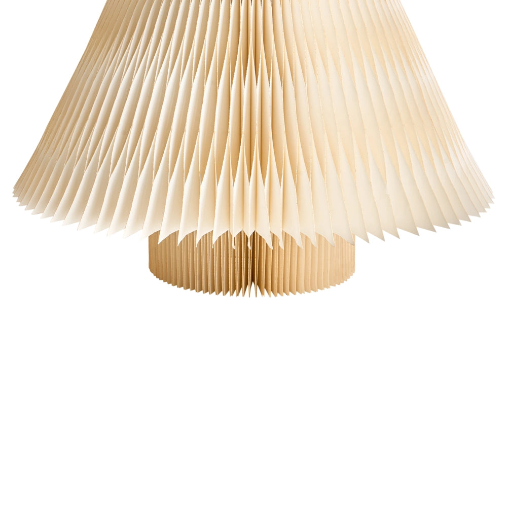 Set di 2 alberi di Natale Figurine Beige Carta a nido d'ape Effetto 3D Stile Origami Motivo festivo