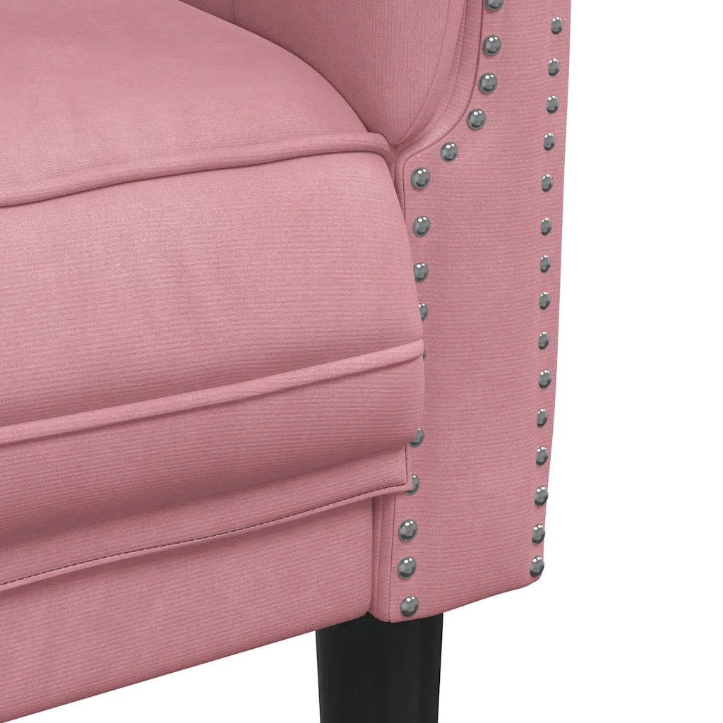 Divano Sedia-Poltrona Rosa in Velluto 551895