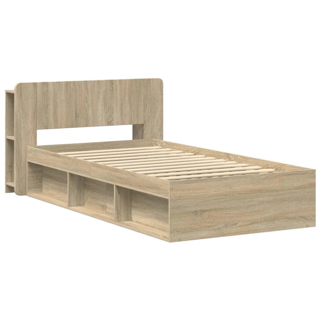 Telaio del letto con storage Rovere Sonoma 75 x 190 cm