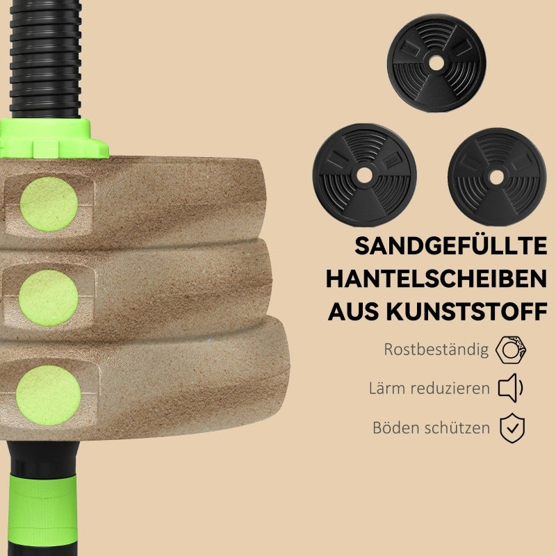 Set di manubri regolabili da 20 kg, set di manubri, bilancieri, set per allenamento con i pesi