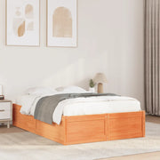 Letto senza Materasso Marrone Cera 135x190 cm in Legno di Pino 3282386