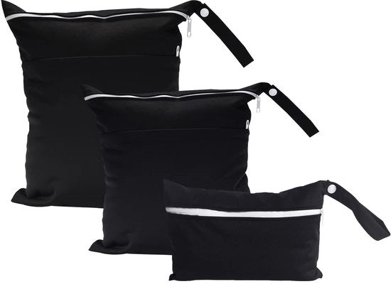 Zak acqua resistente 3 in 1 - doppia zip - grande capacità - adatto per viaggi, nuoto, fitness - 30 x 36 cm - sacchetto di stoccaggio