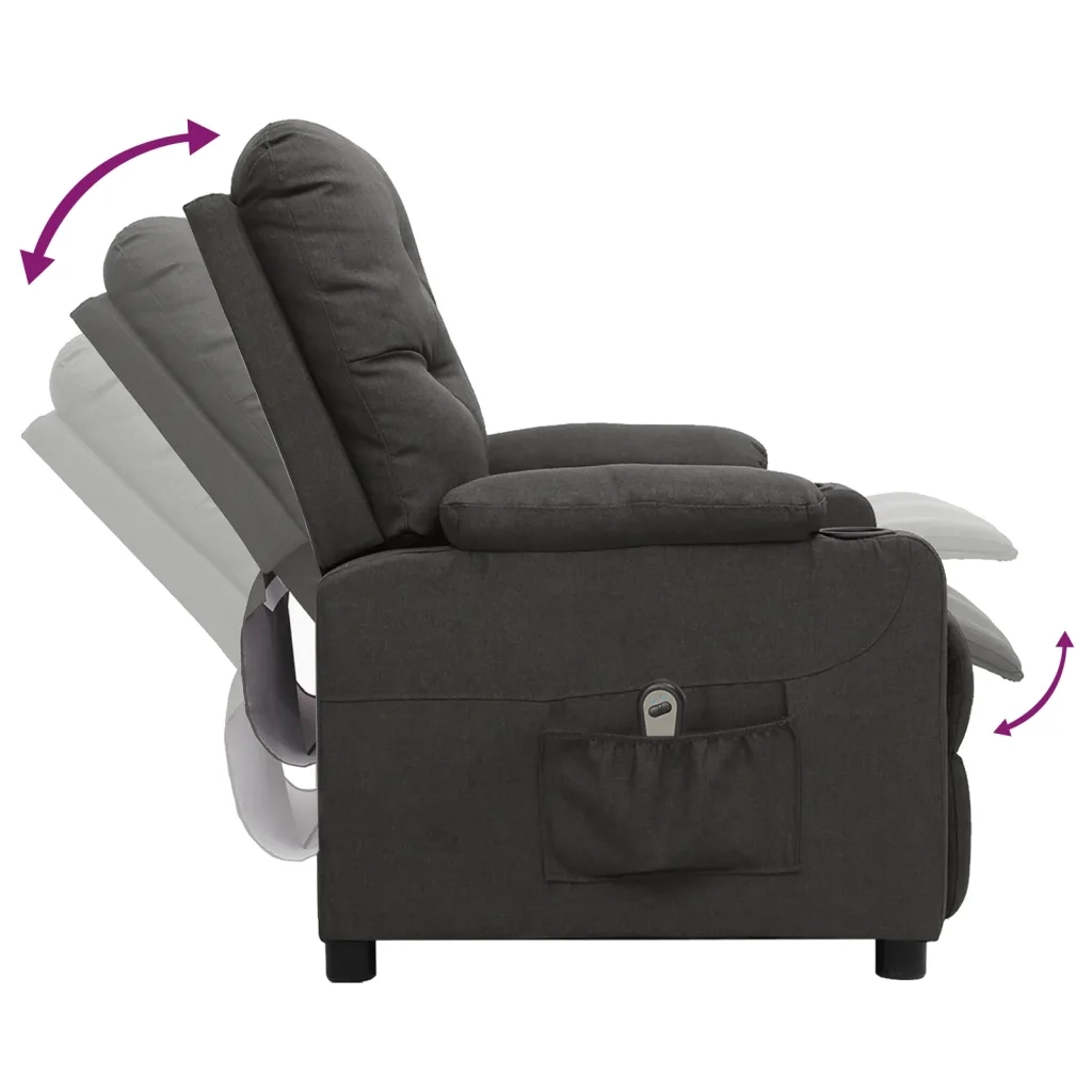Poltrona Elettrica Reclinabile Grigio Scuro in Tessuto cod mxl 50107