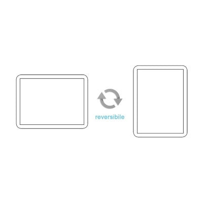 Specchio bagno 60x80 cm con LED naturale e installazione reversibile