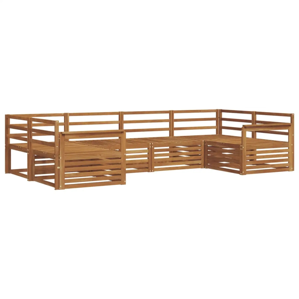 Set divani 6 pcs Naturale Legno di Acacia Massello 3374004