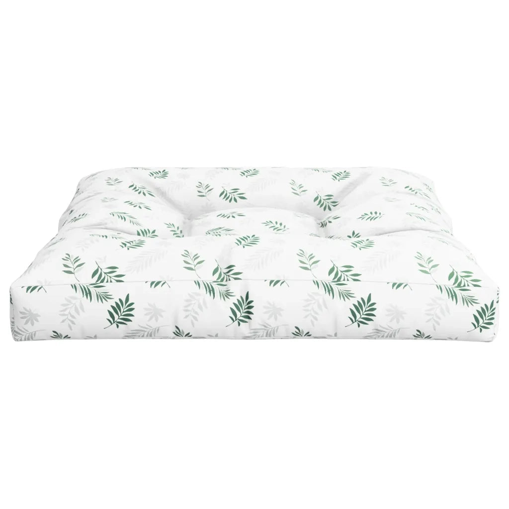 vidaXL Cuscino per Pallet con Motivo a Foglie 80x80x12 cm in Tessuto