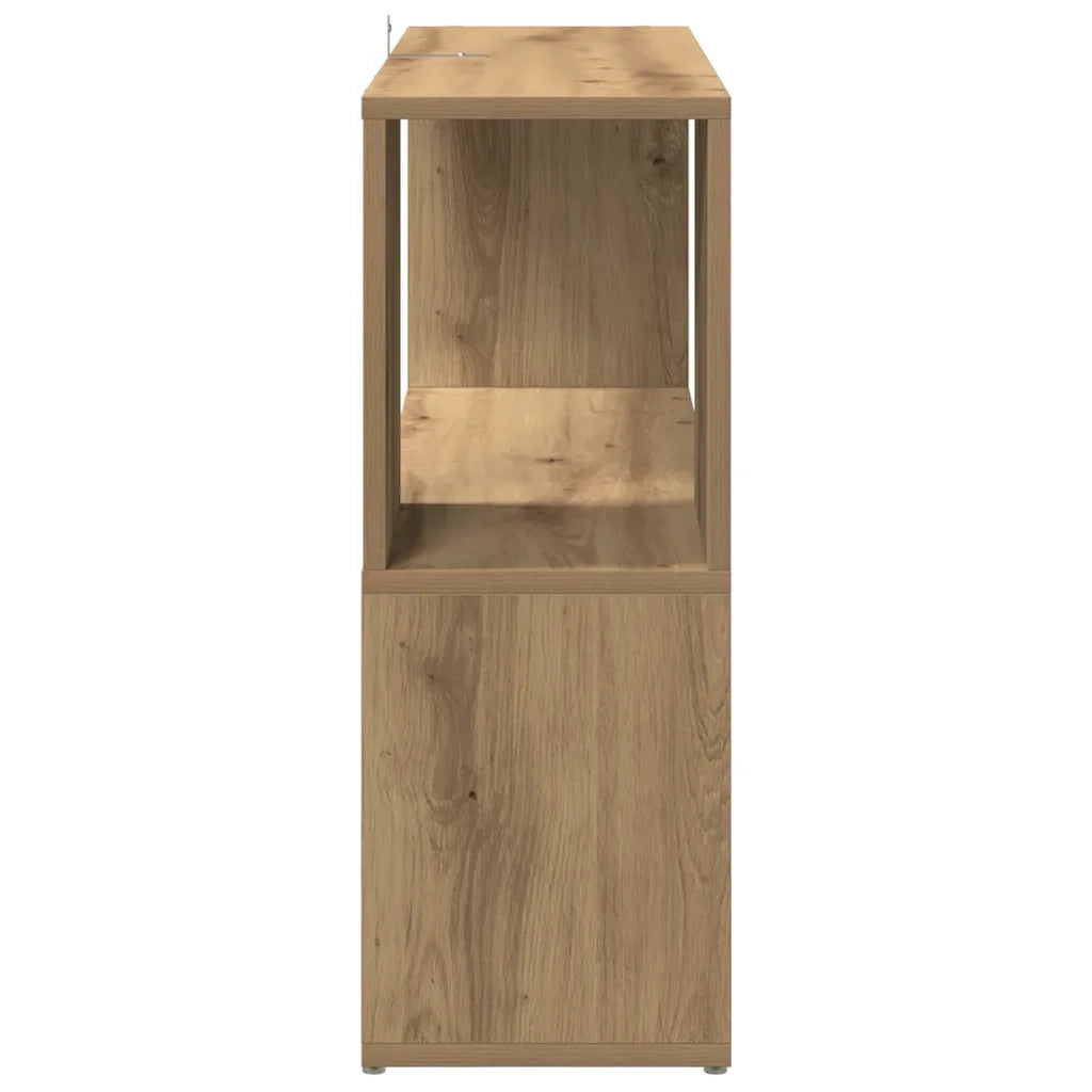 Libreria Divisorio-Scaffale per Libri-Mobile di Stoccaggio Rovere Artigianale 80x24x63 cm