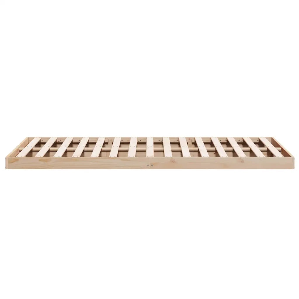 Struttura letto a terra Naturale 140 x 220 cm Pino massello 869752