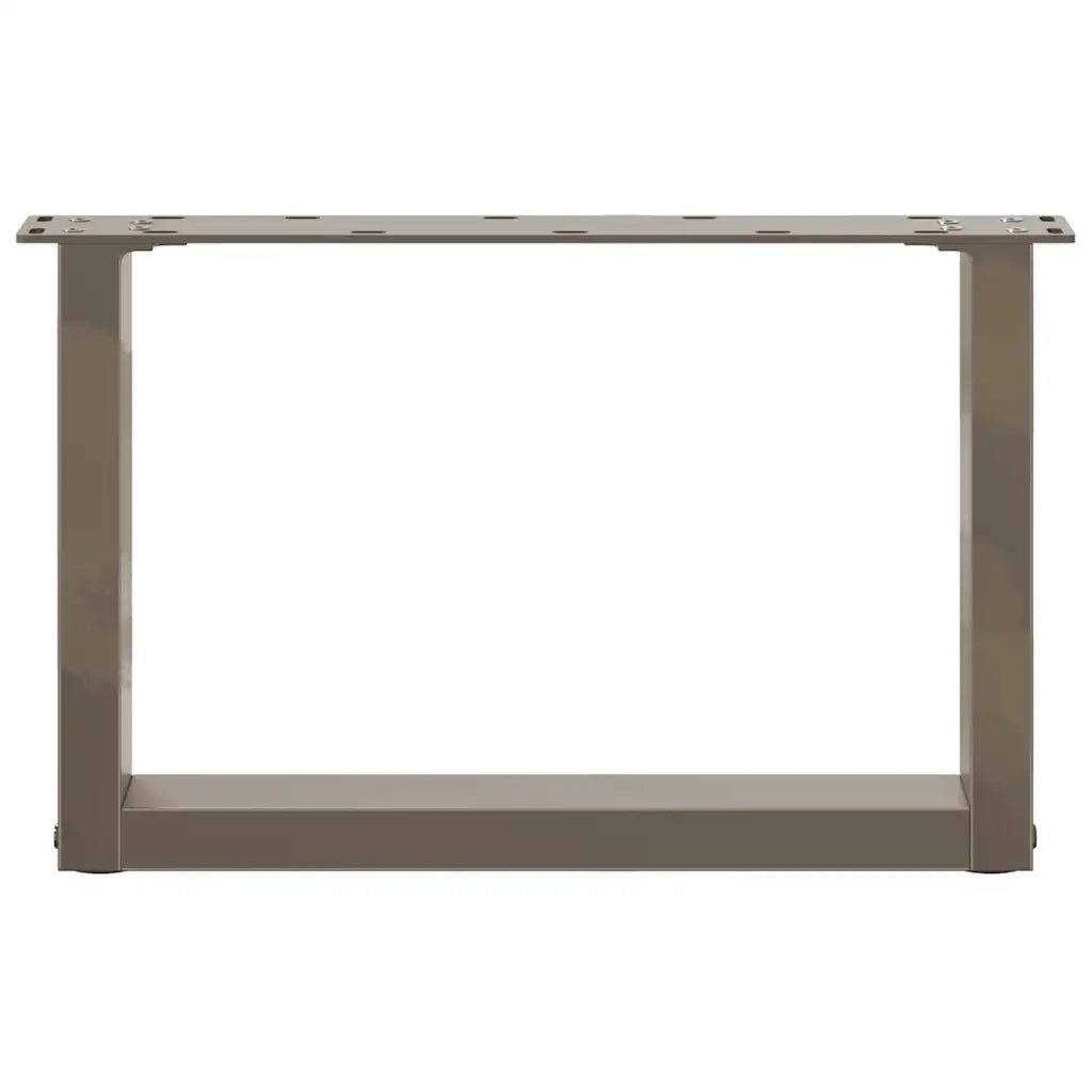 Gambe per Tavolino da Caffè a Forma di U 2 pz Acciaio Naturale 50x(30-31) cm Acciaio 4013139
