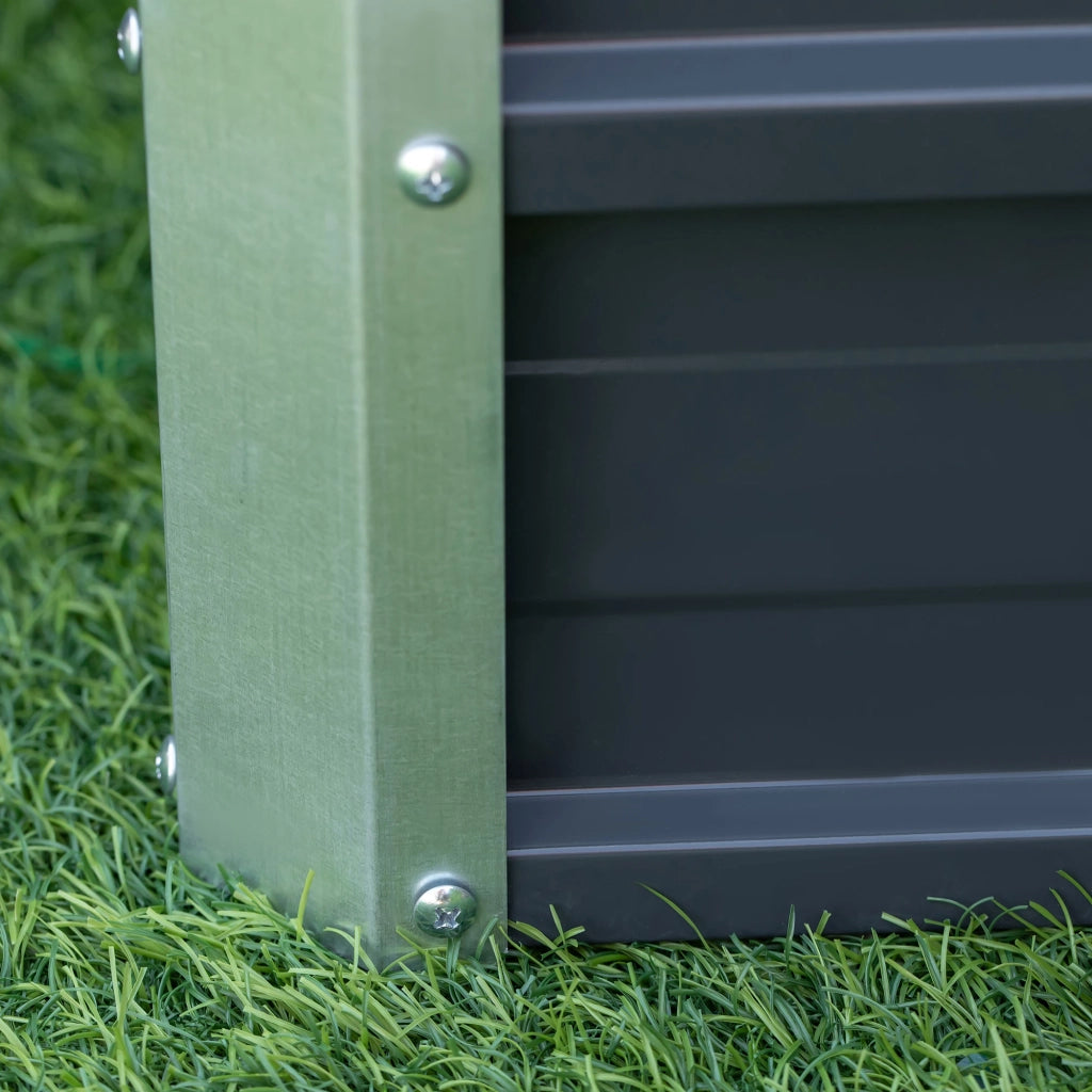 Hochbeet da giardino in acciaio ¨C zephmum ¨C grigio scuro 66x47x40 cm