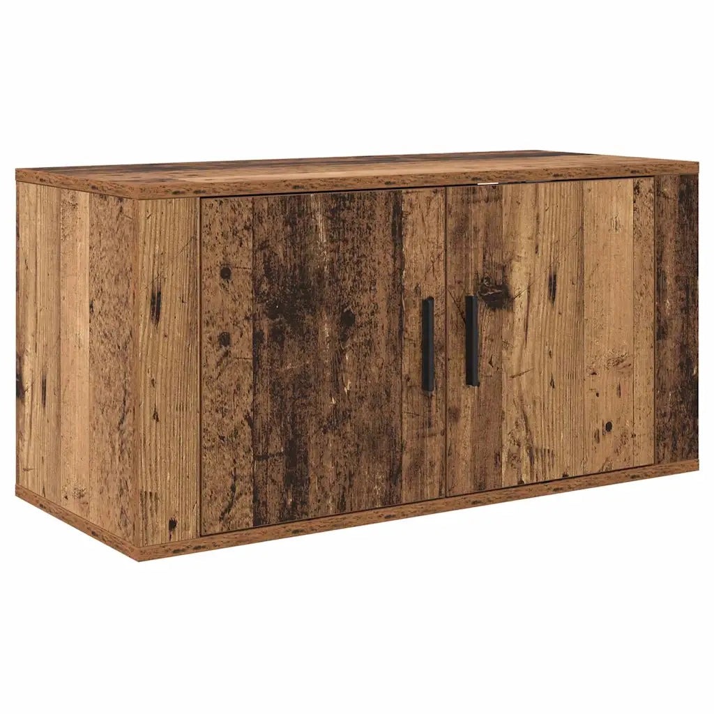 Set Mobile TV da Parete 3 pz-Credenza per TV Legno vecchio 80 x 34,5 x 40 cm
