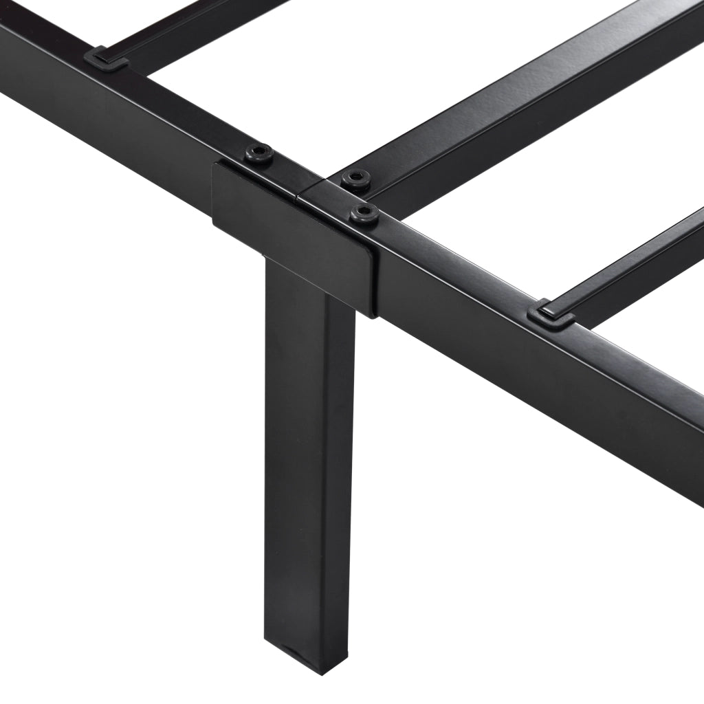Letto con Cassetti 140x200 cm; Letto Matrimoniale - 4 Cassetti e Testiera Regolabile - Nero