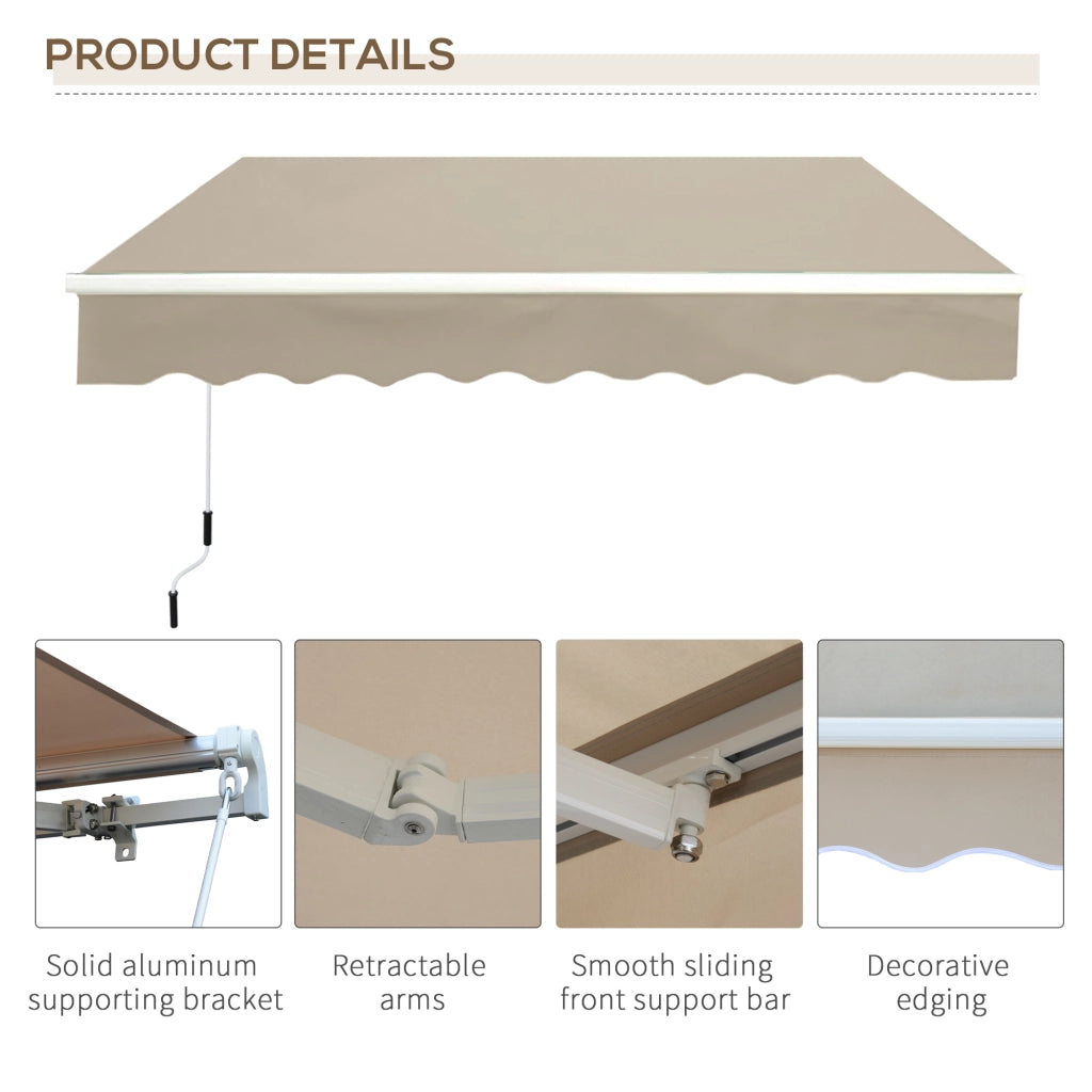 Tenda da sole avvolgibile con manovella ¨C Xylo ¨C Beige 3,95x3m