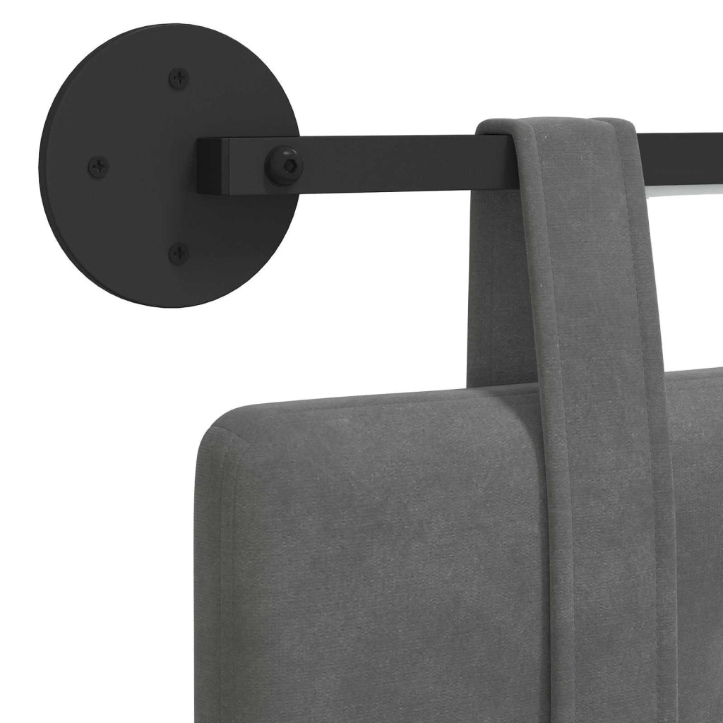 Testiera | Testata sospesa Con luce LED Grigio Scuro Velluto