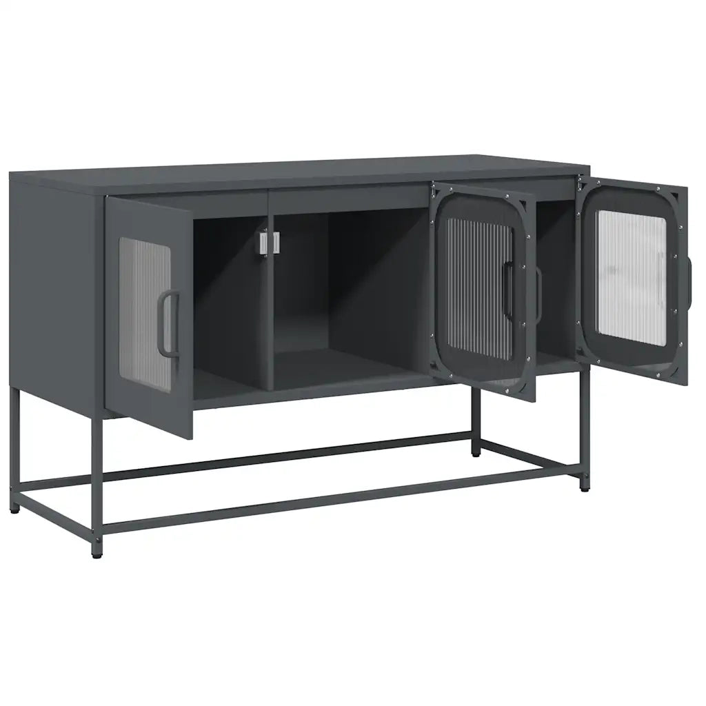 Mobile TV Antracite 100,5x39x60,5 cm Acciaio Laminato a Freddo 853340