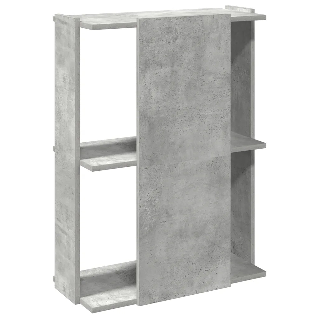 Libreria 3 Ripiani Grigio Cemento 60x30x80 cm Multistrato
