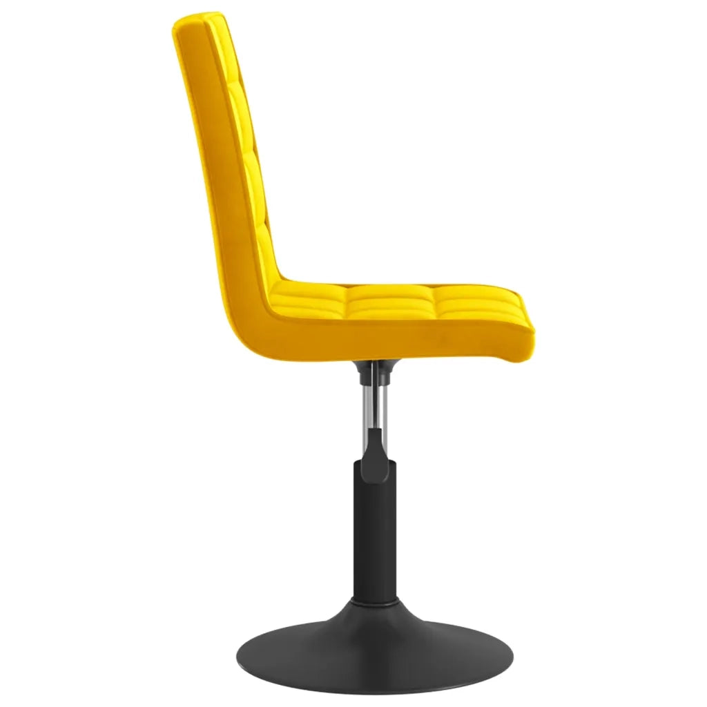 Sedie da Pranzo Girevoli 6 pz Giallo Senape in Velluto 3089307