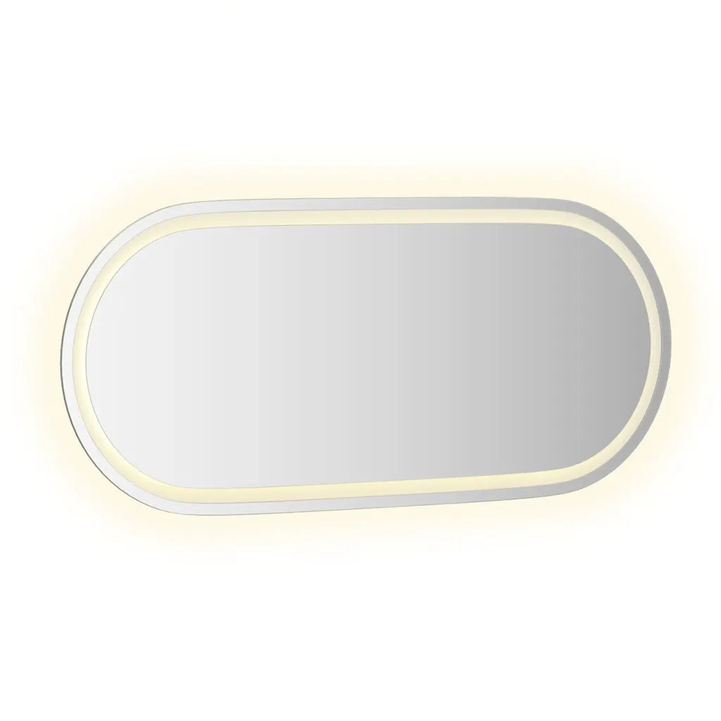 vidaXL Specchio da Bagno LED 100x45 cm Ovale
