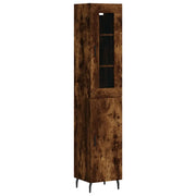 Credenza | Madia | Buffet da pranzo | Armadio da pranzo Rovere Fumo 34,5x34x180 cm in Legno Multistrato