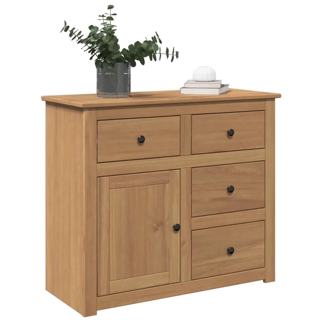 Credenza con Cassetti-Buffet-Armadio da cucina Panama 93x40x80 cm Legno Massello di Pino