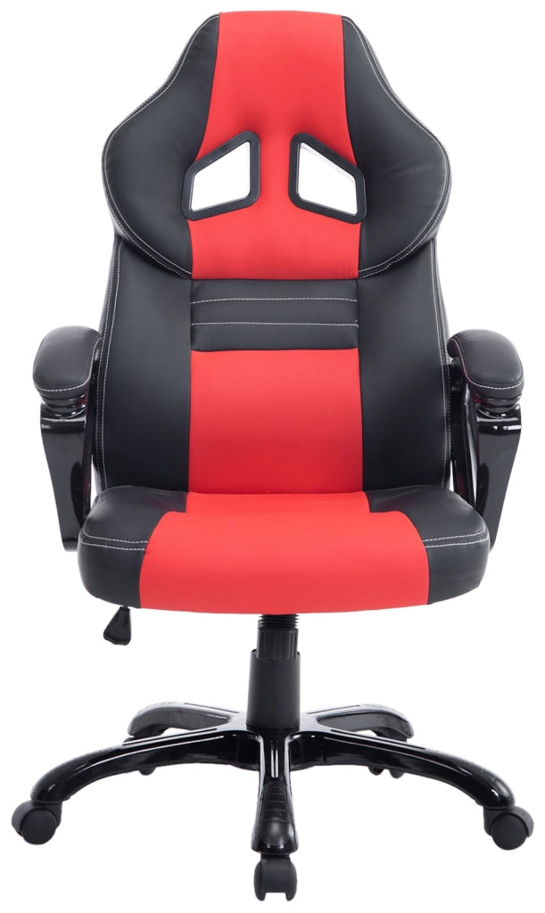 Sedia da ufficio XL Pedro nero/rosso