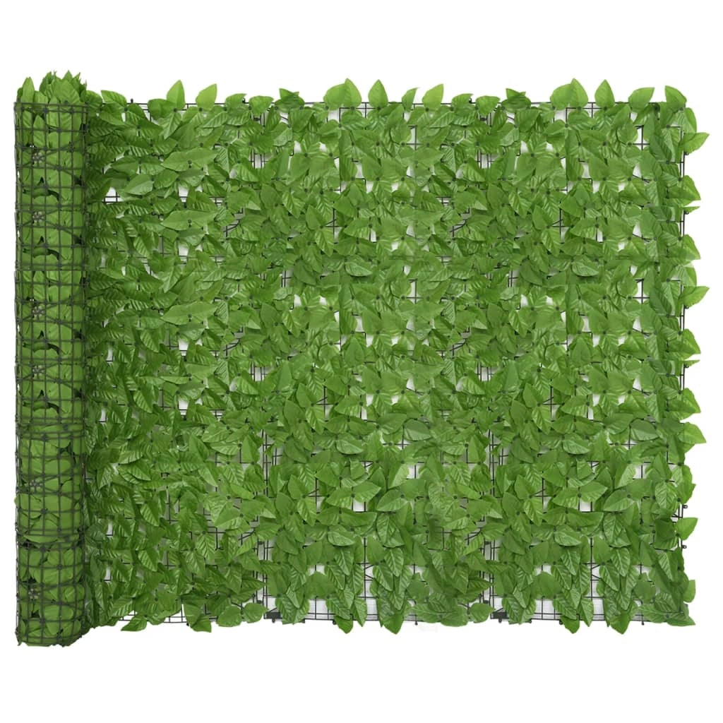 Schermo per balcone schermo per la privacy con foglie 300 x 150 cm verde 02_0009995