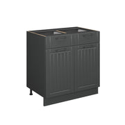 Vicco Mobiletto base per cucina Grigio scuro 80 cm , PL Marmo