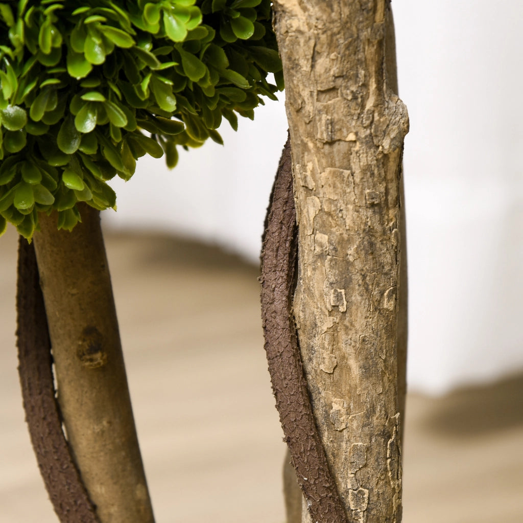 Pianta artificiale 90 cm con vaso incluso in plastica verde