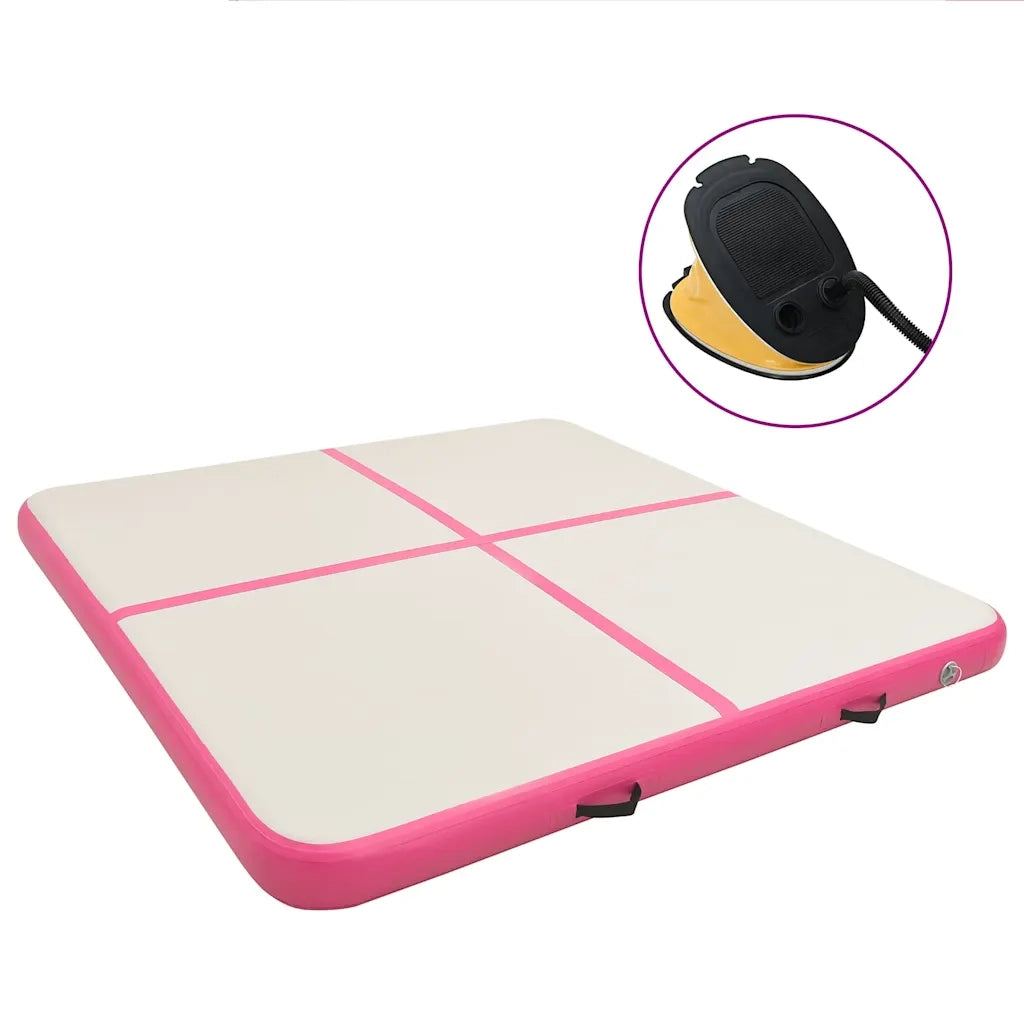 Tappetino Ginnastica Gonfiabile e Pompa 200x200x10 cm PVC Rosacod mxl 130196
