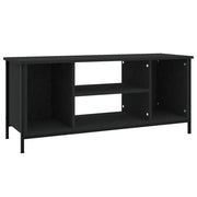 Mobile TV multimediale mensola TV credenza TV sala da pranzo soggiorno camera da letto 102 x 35 x 45 cm legno ingegnerizzato nero 02_0025574