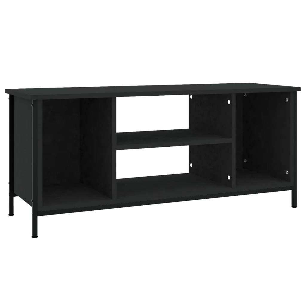 Mobile TV multimediale mensola TV credenza TV sala da pranzo soggiorno camera da letto 102 x 35 x 45 cm legno ingegnerizzato nero 02_0025574