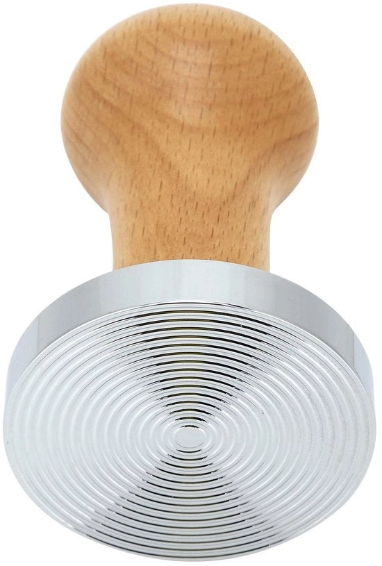 Martello per caffè a 58 mm - Manico in legno - Base in acciaio inossidabile - Accessorio per caffè - Migliora il sapore del caffè - Adatto per uso domestico e ufficio - Applicatore per caffè