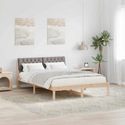 Struttura del Letto con testiera Marrone e taupe 150 x 200 cm