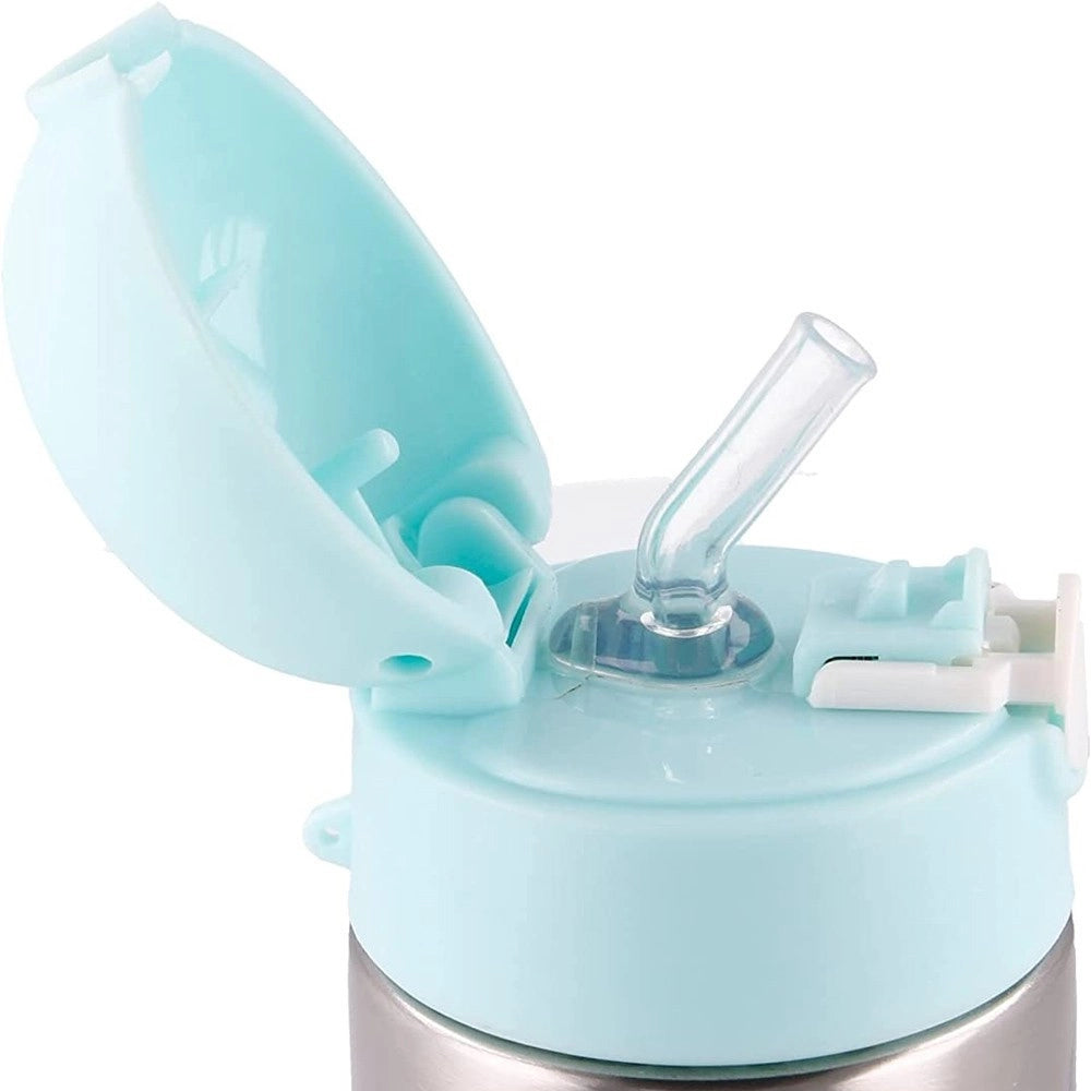 Trade Shop - Borraccia Pop Up Bottiglia In Acciaio Topolino Con Cannuccia 530 Ml Mickey Mouse -
