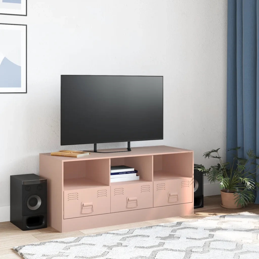 Mobile TV | Armadietto TV | Mobile Porta TV Rosa 99x39x44 cm in Acciaio
