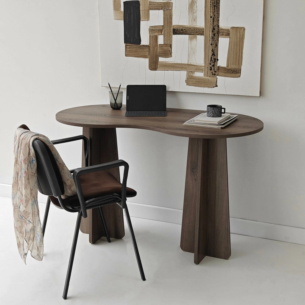 Scrivania "infinita" in legno 120 x 60 x 75 cm - Noce
