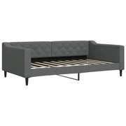 Letto da camera | Letto da Giorno Grigio Scuro 100x190 cm in Tessuto