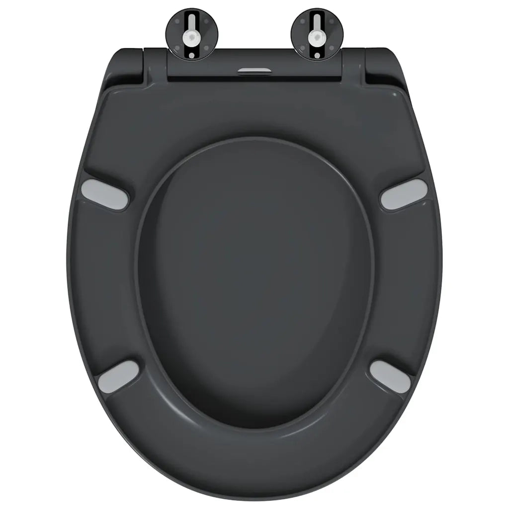 Sedile del WC Antracite 47 x 37 x 4 cm Duroplast 42002346