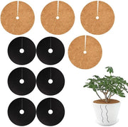 Kit di protezione per piante con dischi di mulch a base di cocco Ø 20 cm e Ø 15 cm - Set di 10 pezzi - Biodegradabile - Mattonelle di protezione per piante